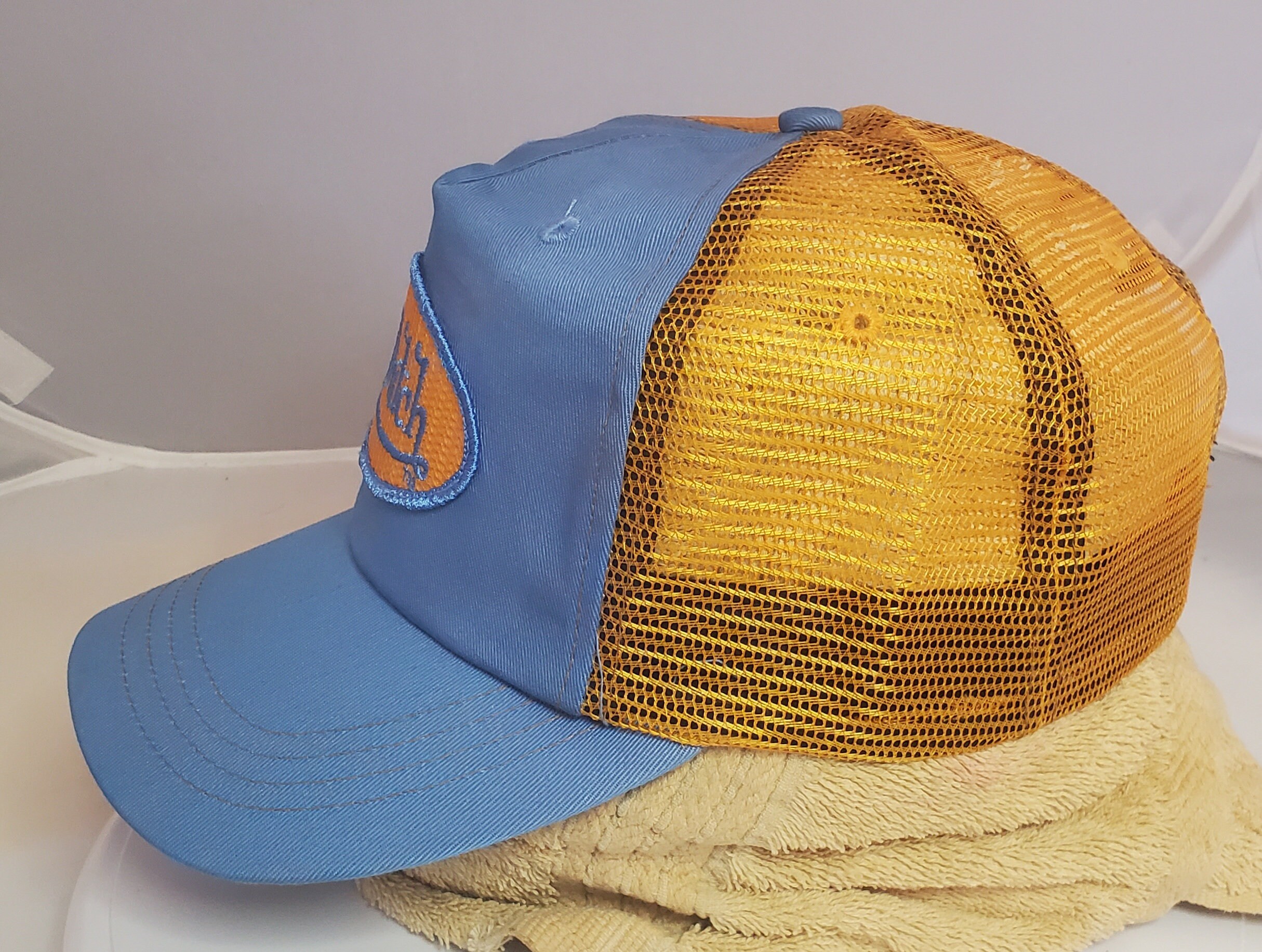 Vondutch Blue Gold Trucker Hat - Etsy display picture 2
