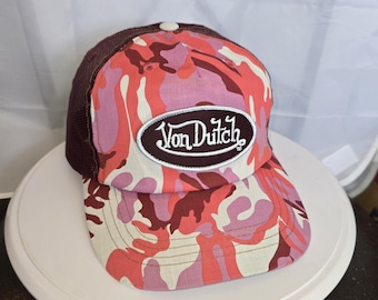 VonDutch Pink/Red Camouflage Trucker Hat