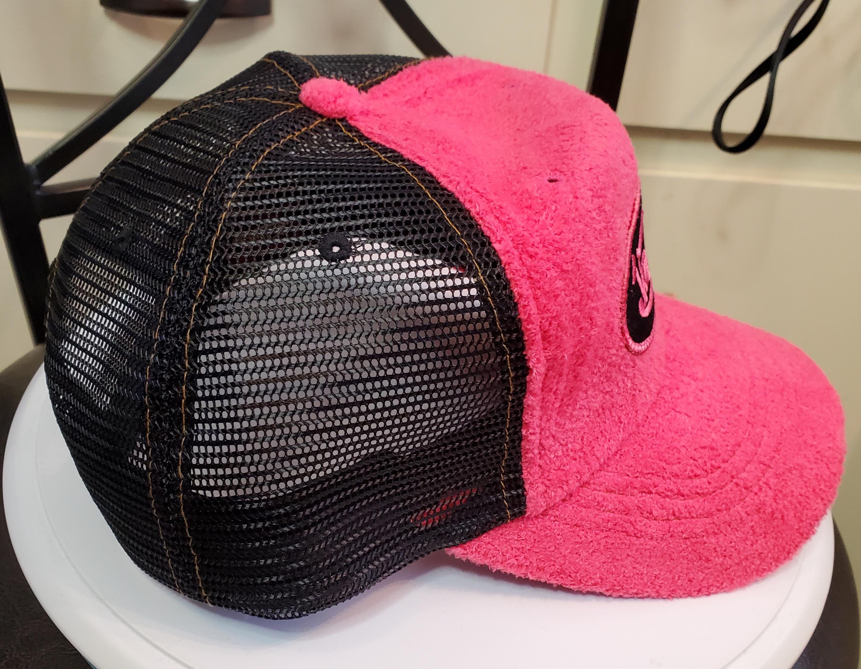 Vondutch Pink Fluffy Trucker Hat With Black Mesh - Etsy display picture 1