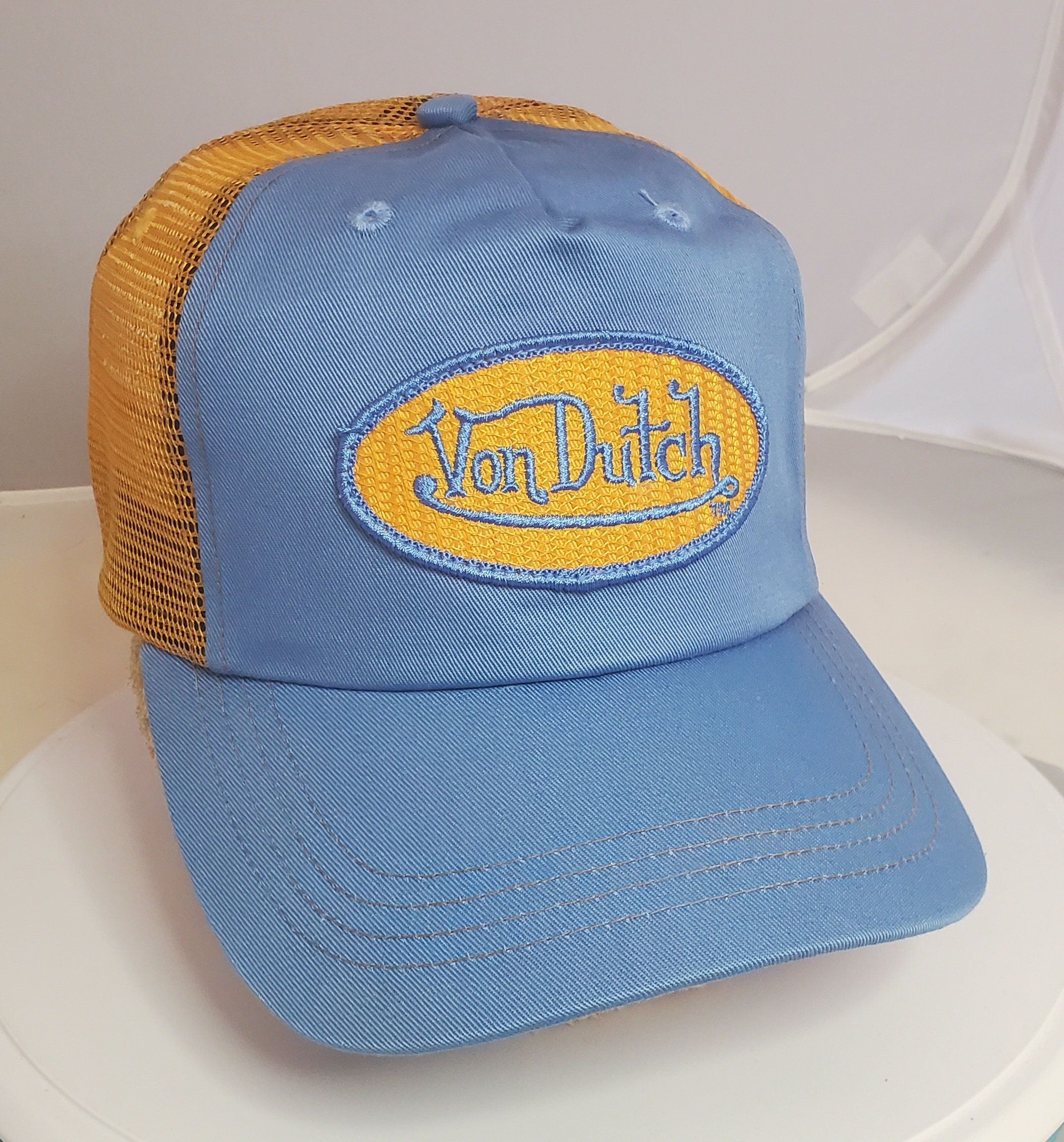 Vintage Baby Blue, Turquoise and Green Von Dutch Cap / Von