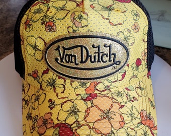 VonDutch Floral Pattern Trucker Hat
