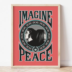 John Lennon Poster, John Lennon Art Print, John and Yoko Art, Protest Poster, Peace Art, Activist Art, Protest Art, The Beatles Art Print