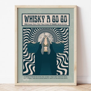 Whisky A Go Go Poster, Whisky A Go Go Art Print, Psychedelic Art, Psychedelic Music Poster, Vintage Wall Art, Vintage Print, Boho Wall Art