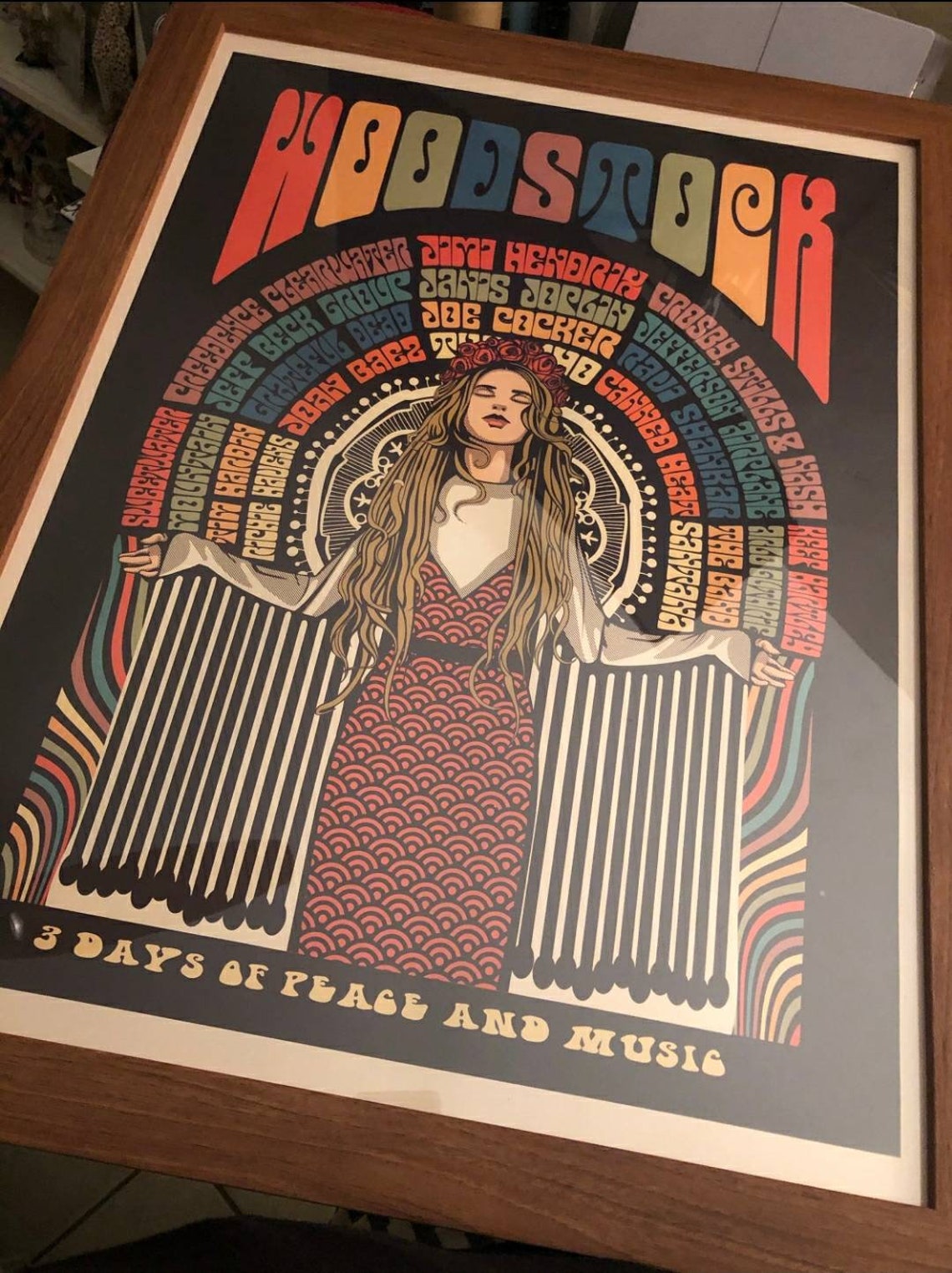 Woodstock Festival Poster 1969 Art Print Colour Version Etsy