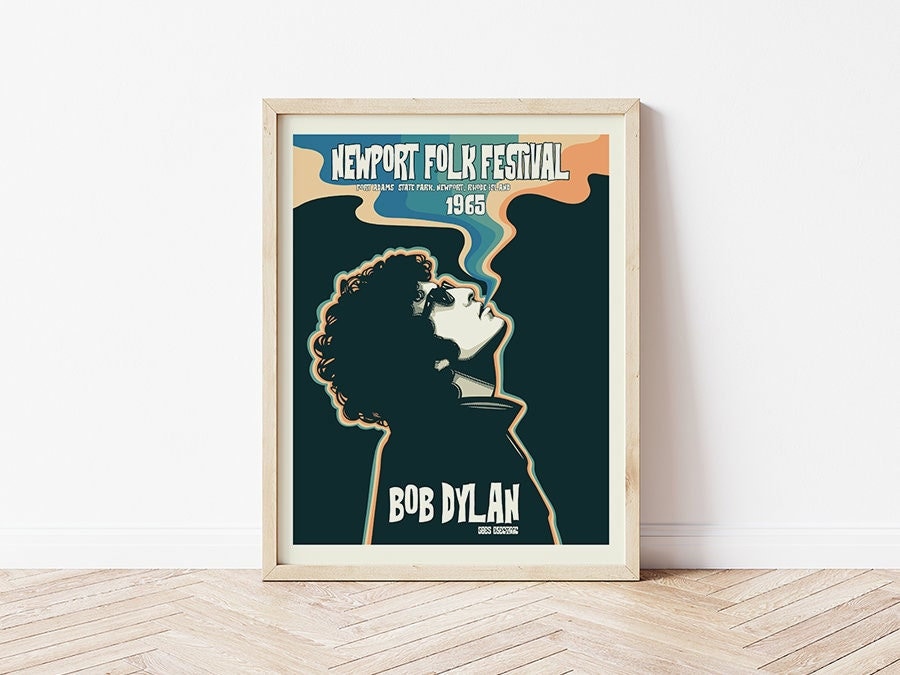 Discover Newport Folk Festival Gig Poster 1965 - Bob Dylan - Music Poster