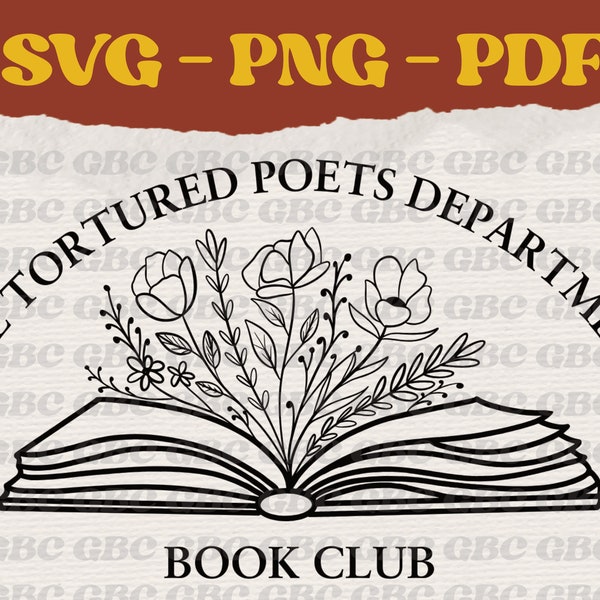 Taylor Swift The Tortured Poets Department Book Club SGV PNG File