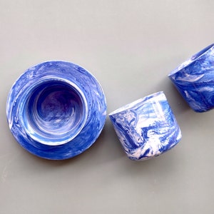 3.5oz Unique Handmade Ceramic Espresso Cups Set With Saucers, Colorful Tea Cups Set, Colorful Gift, Unique Gifts For Espresso Lover