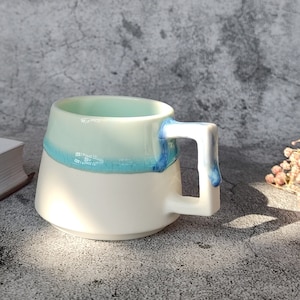 3.5oz Personalized Ceramic Espresso Cups With Handle - Custom Pink Coffee Mug - Custom Wedding Favor Gift - Handmade Coffee Cup Gift For Her