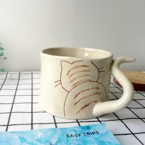 5oz Cat Espresso Cup, Cat Coffee Mug, Custom Cat Mom Mug, Cat Memorial Gift, Cat Lover Gift, Ceramic Cat Art, Handmade Cat Decor For Her