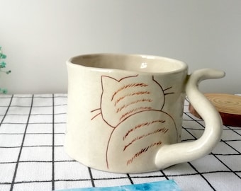 3.5oz Cat Espresso Cup, Cat Coffee Mug, Custom Cat Mom Mug, Cat Memorial Gift, Cat Lover Gift, Ceramic Cat Art, Handmade Cat Decor For Her