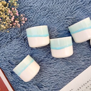 Ceramic Espresso Cup Set: Nordic Minimalist Decor, Wedding Favor (3.5oz) image 3