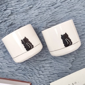 Unique Cat Espresso Cup: Handmade Pottery Mug, Cat Lover Gift