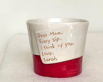 Handmade Letter Espresso Cup - Christmas Gift For Mom, Personalized Dear Mug (3.5oz)