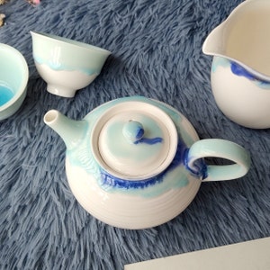 Ceramic Teapot Sets With 2 Tea Cup / 1 Tea Pitcher, KungFu Tea Maker, Chinese Tea Sets, Japanese Teapot Sets Housewarming Gift For Tea Lover