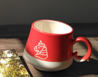 Taza de café de unicornio, regalos de unicornio de Navidad para ella, taza grabada, taza de café personalizada, regalo de unicornio, regalo personalizado, taza, regalo de amante de unicornio