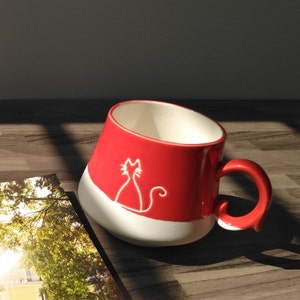 Pottery Coffee Mug, Ceramic Mug, Cat Mug, Cat Mom Mug, Latte Mug, Cat Lover Mug, Cat Coffee Mug, Crazy Cat Lady, Cat Lover Gift, Cute Mug