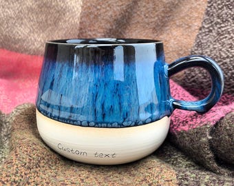 Unique Custom Ceramic Coffee Mug: Personalized Handmade Mug (12oz)