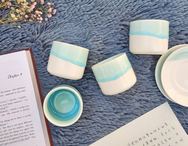 Ceramic Espresso Cups Set Japanese Tea Cups Set Ceramic Etsy
