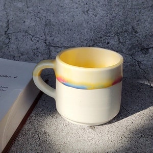 Handmade Ceramic Espresso Cup: Unique Glazed Tea Cup (2.55oz)