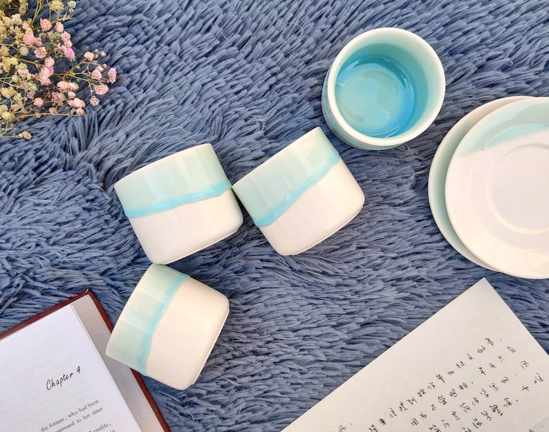 Ceramic Espresso Cups Set Japanese Tea Cups Set Ceramic Etsy