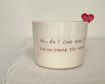 Personalized Ceramic Espresso Cup 3.5oz - Wedding Favor, Mother's Day Gift for Mom