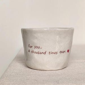 Personalized Ceramic Espresso Cup Set: Handmade Tea Lover Gift