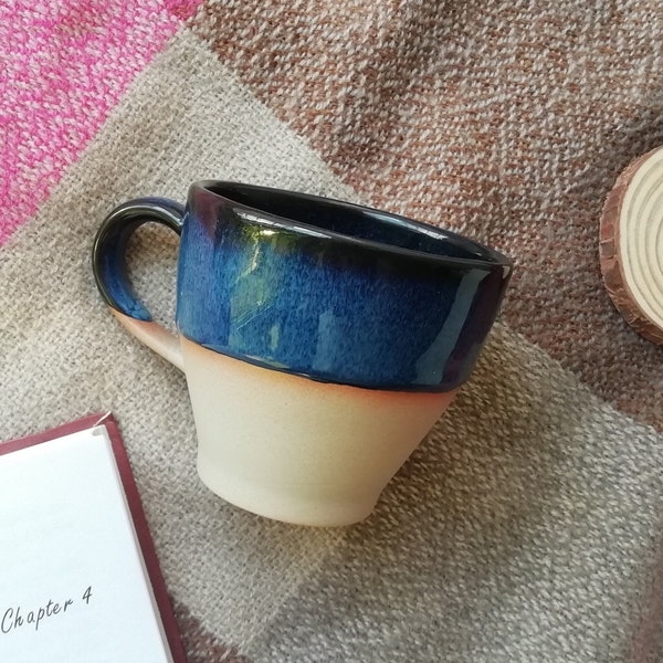 Rustic Pottery Mug, Handmade Ceramic Coffee Mug For Parents, Personalized Coffee Gift For Him, Christmas Home Dining Drinkware Mugs