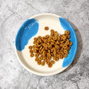 Bol personnalisé pour animaux de compagnie, bol de nourriture pour animaux de compagnie en céramique personnalisé, bol de nourriture pour chat en poterie, plat d&#39;eau pour chat, bol pour chien en céramique, cadeau d&#39;amant de chat, bol de chat