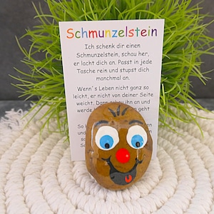 Painted stone smile stone lucky charm birthday gift lucky stones hand flatterer souvenir practice team therapy stones EMIL