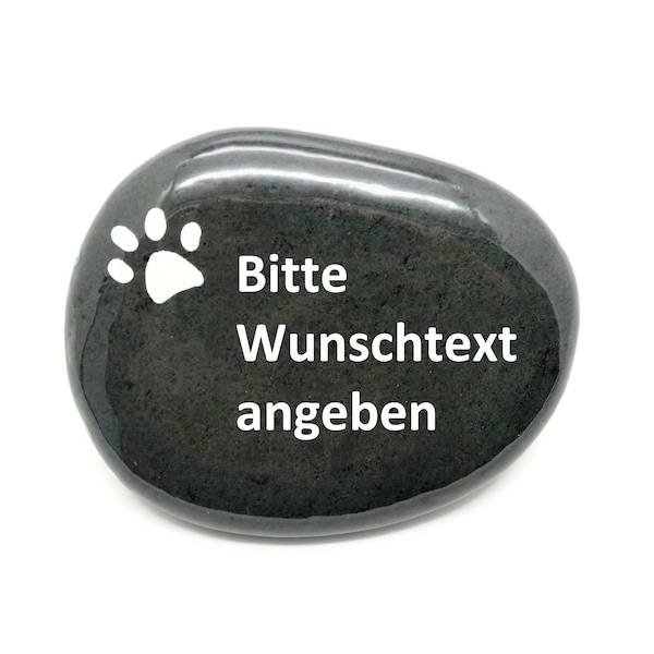 Kleiner Tiergrabsteine für Hunde und Katzen ca. 8 cm - Gedenkstein mit Pfote für Tierbesitzer die ihren Liebling verloren haben -  1031