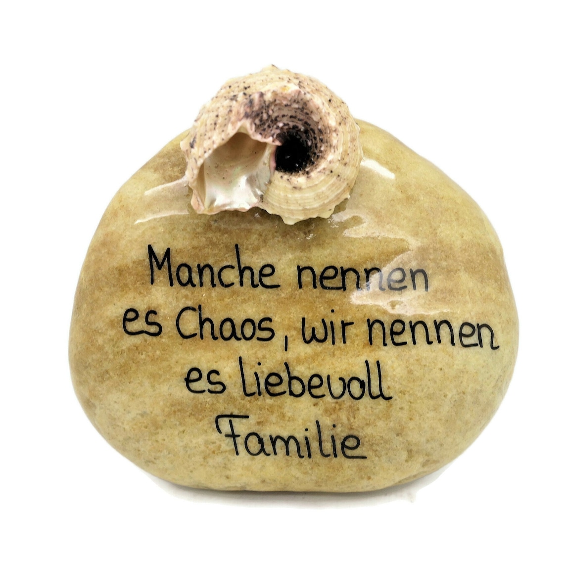 MARITIME GLÜCKSSTEINE mit Spruch ca. 11 14 cm mit Muschel / Etsy.de