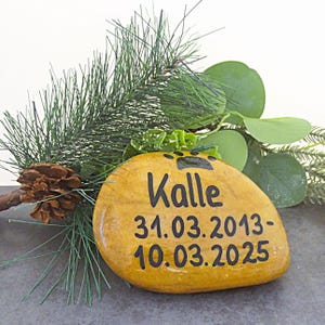 Pet gravestone personalizable for pets from 7-15 cm made of natural stone in various sizes and colors Memorial stone for dog and cat