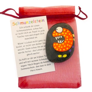 Smile stone worry eater lucky stone available in 3 colors lucky charm painted stones table decoration birthday gift souvenir 5-6 cm