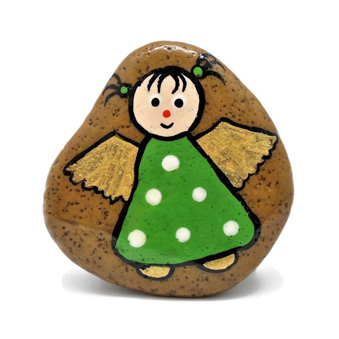 Inflatterer Guardian Angel Stone Approx. 5-6 Cm Available in 3 Colors Lucky Stones ...