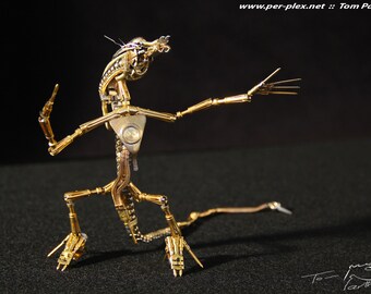 Alien Dragon Robot gold 01 movable figure