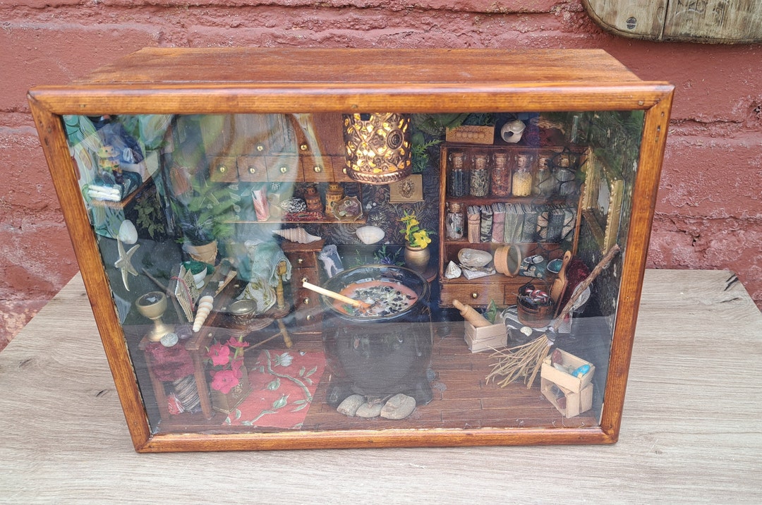 Handmade Witch's Kitchen Light up Wall Hanging Diorama Etsy