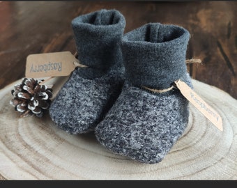 Baby shoes made out of wool