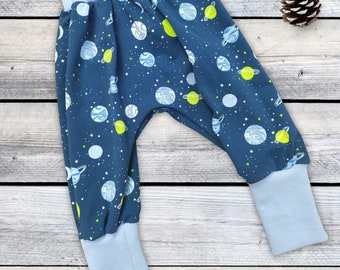 Pump pants, baby pants, size 68-74, growth pants for boys, space