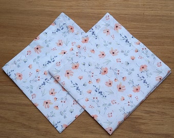 Lot de 2 serviettes en tissu coquelicots