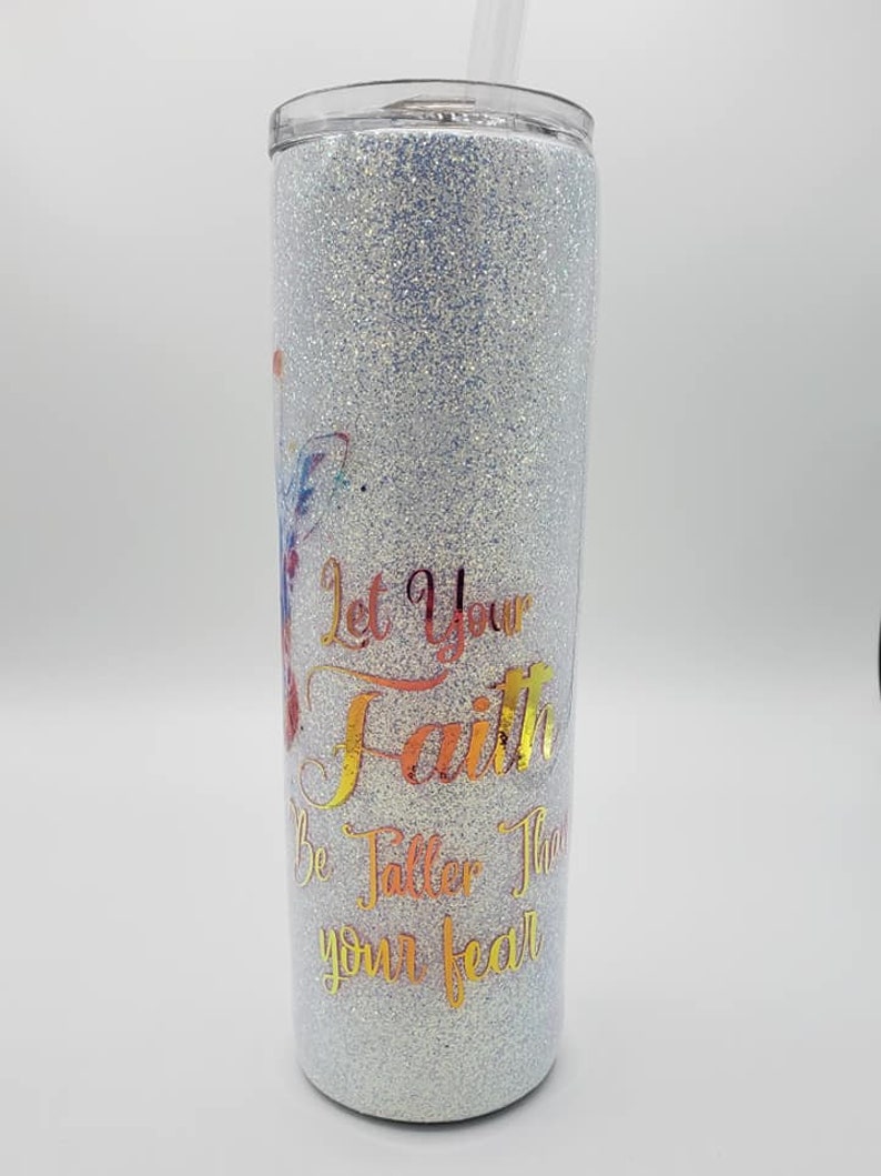 30 oz Faith Taller Than Fear Giraffe