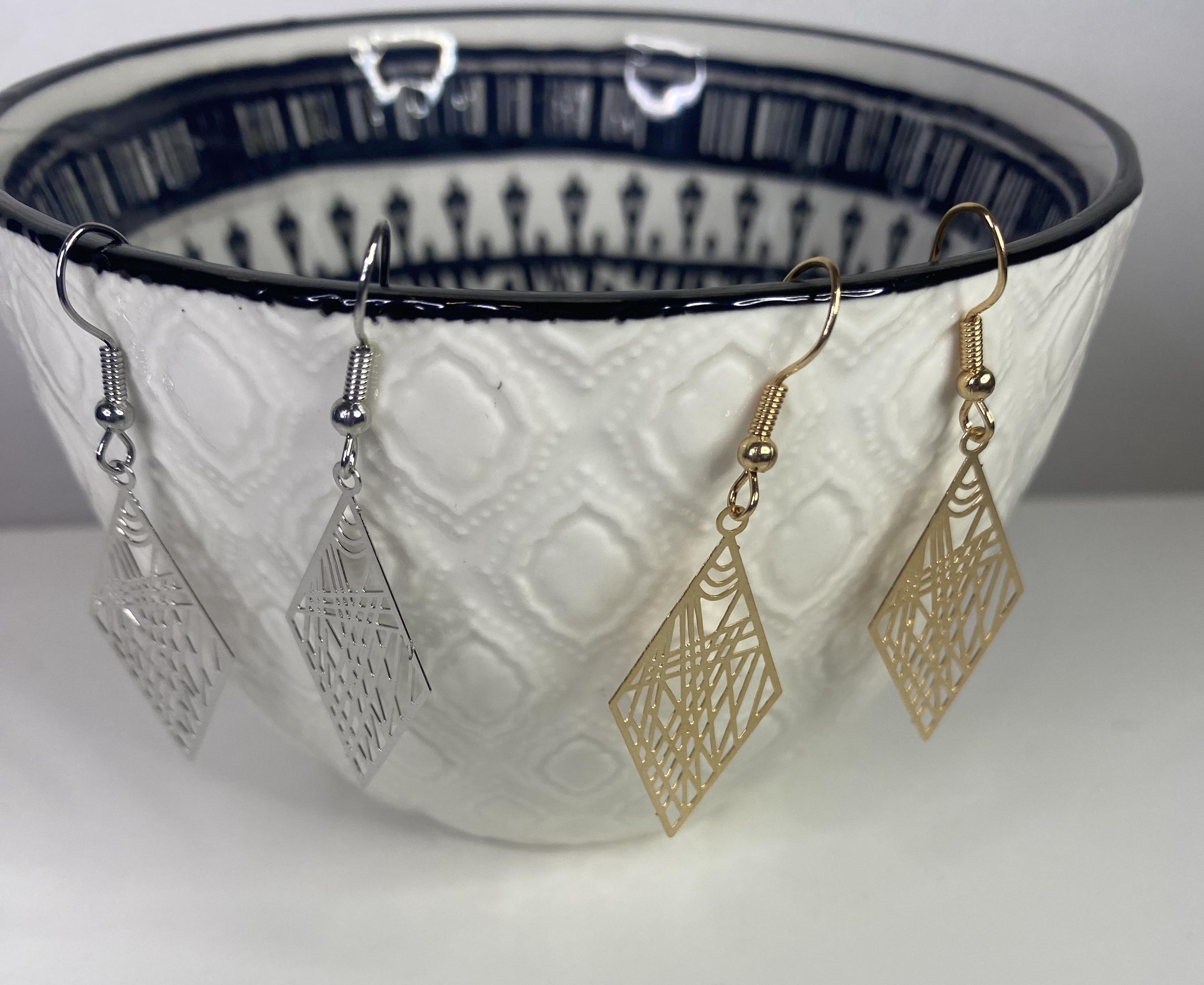 Diamond Dangle Earrings
