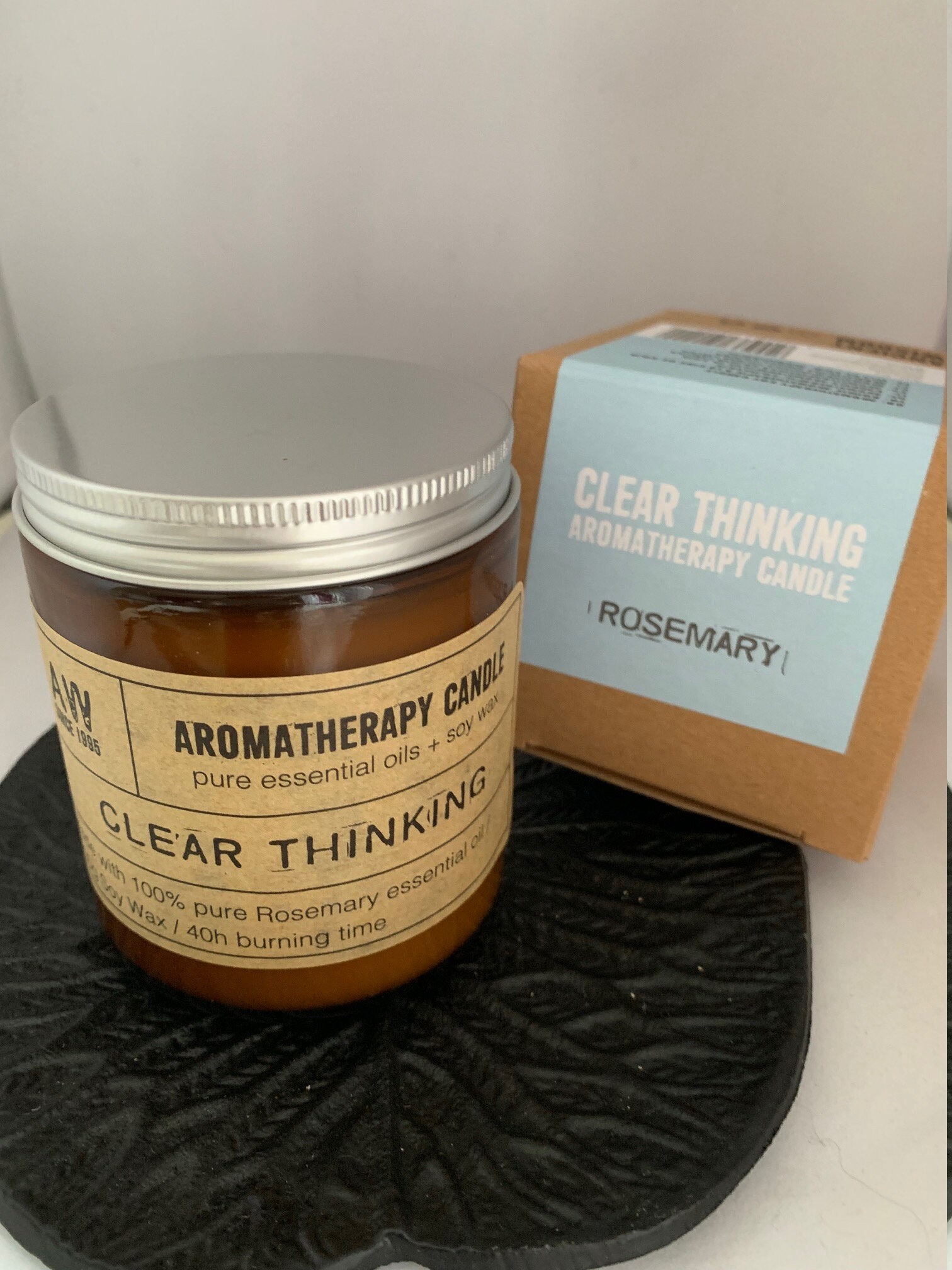 Bougie Aromathérapie 200G - Pensées Claires Romarin