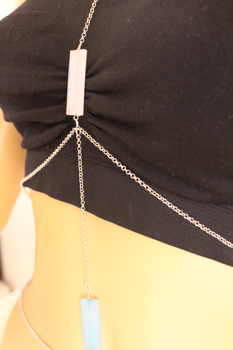 Silver Body Chain Body Jewelry Beach Jewelry Waist Chain Etsy
