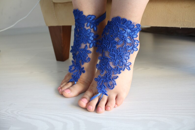 Bridal Sets Royal Blue Lace Gloveslong Gloves Wedding Gloves Etsy