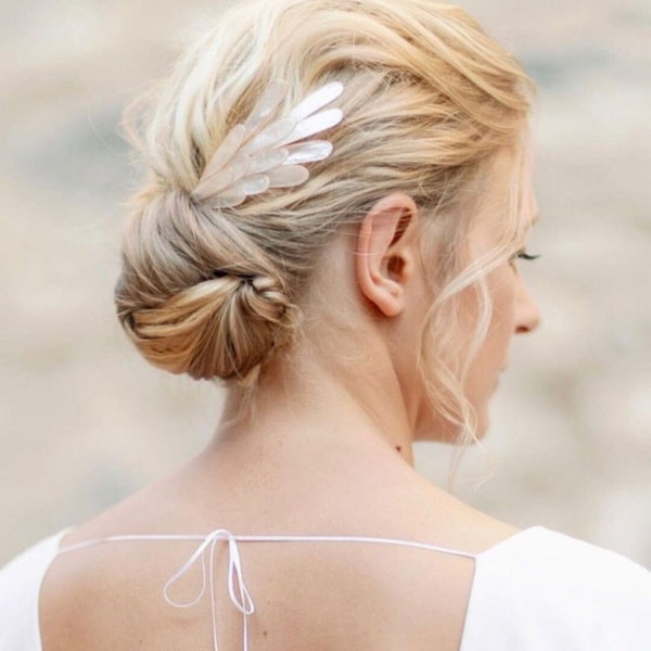 Presilhas de cabelo artesanais para noivas, pentes decorativos para cabelo de noivas