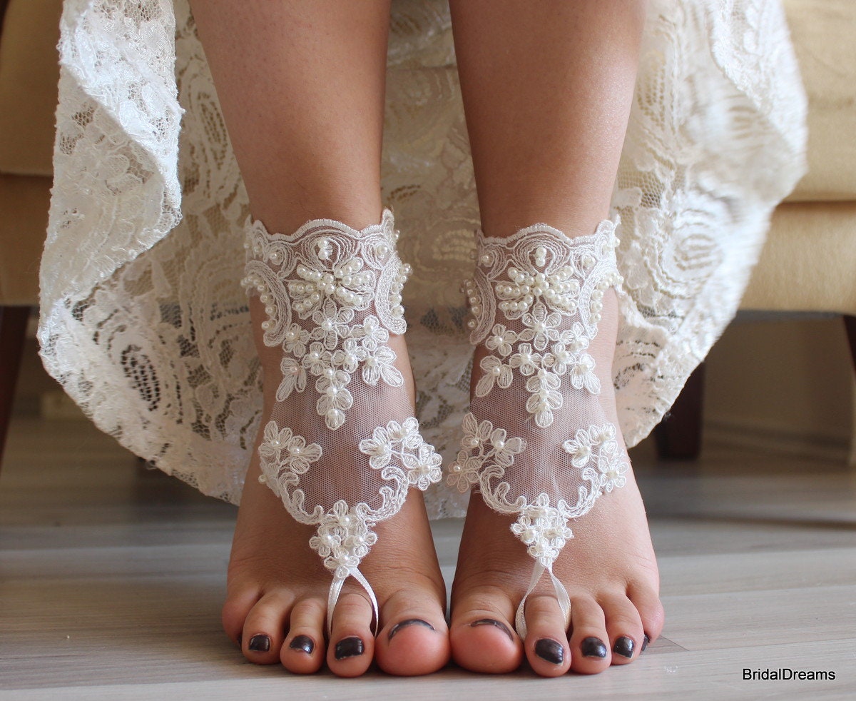 FREE SHİPPİNG Bridal Set Bridal Gloves and Lace Barefoot - Etsy