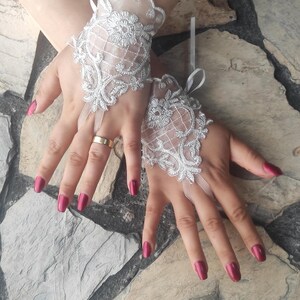 Wedding Gloves, Bridal Gloves Lace Gloves Fingerless Gloves