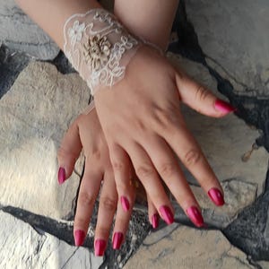 Wedding Gloves, Bridal Gloves Lace Gloves Fingerless Gloves