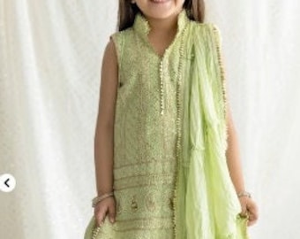 Girls gharara chikankari kurti Sharara set for kids in USA