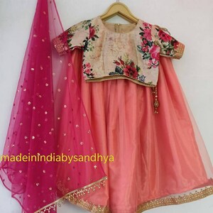 Kids Lehenga Choli Dupatta Indian Ethnic Girls Kids Wedding Etsy